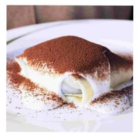 Dirty pancake with milk cover