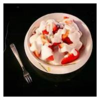  strawberry milk cover white snow