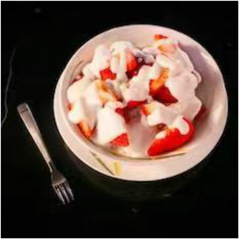  strawberry milk cover white snow